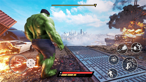 肌肉英雄破坏城市的图册