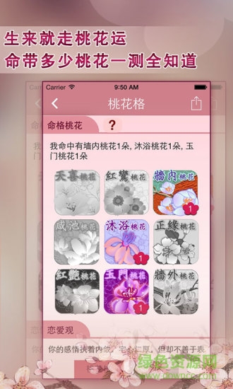 2015八字桃花测试免费的图册