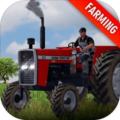 农场动物拖拉机运输游戏