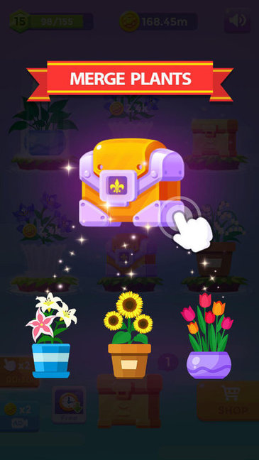 闲置花园合并植物的图册