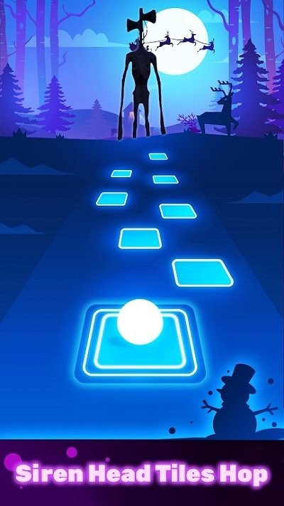 警笛头瓷砖跳音乐游戏的图册