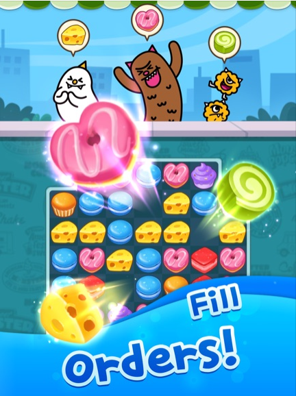 匹配3益智游戏：甜蜜怪兽的图册