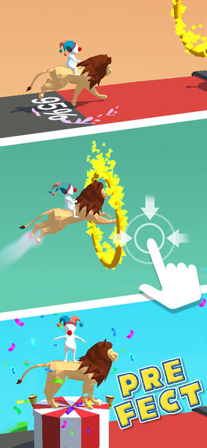 马戏团火环跳跃的图册