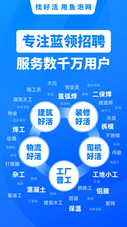 鱼泡网招工人app(改名鱼泡直聘)的图册