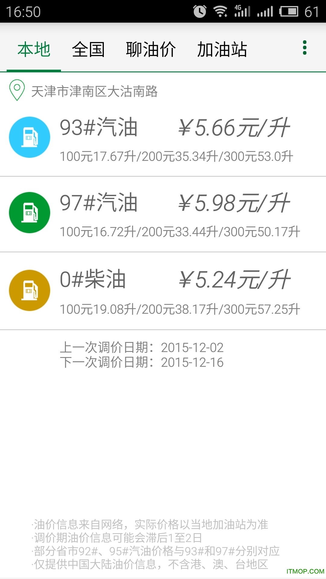 油价网今日油价查询的图册