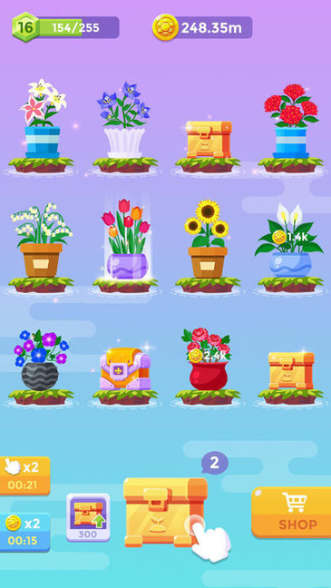 闲置花园合并植物的图册