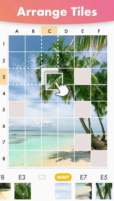 拼图按数字拼图游戏(tilematch)的图册