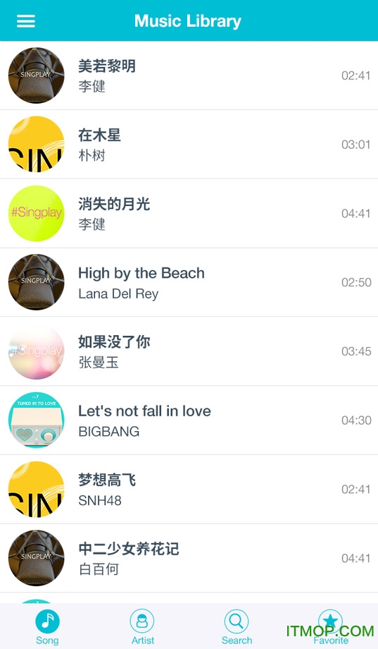 singplay英文版(歌曲消音)的图册