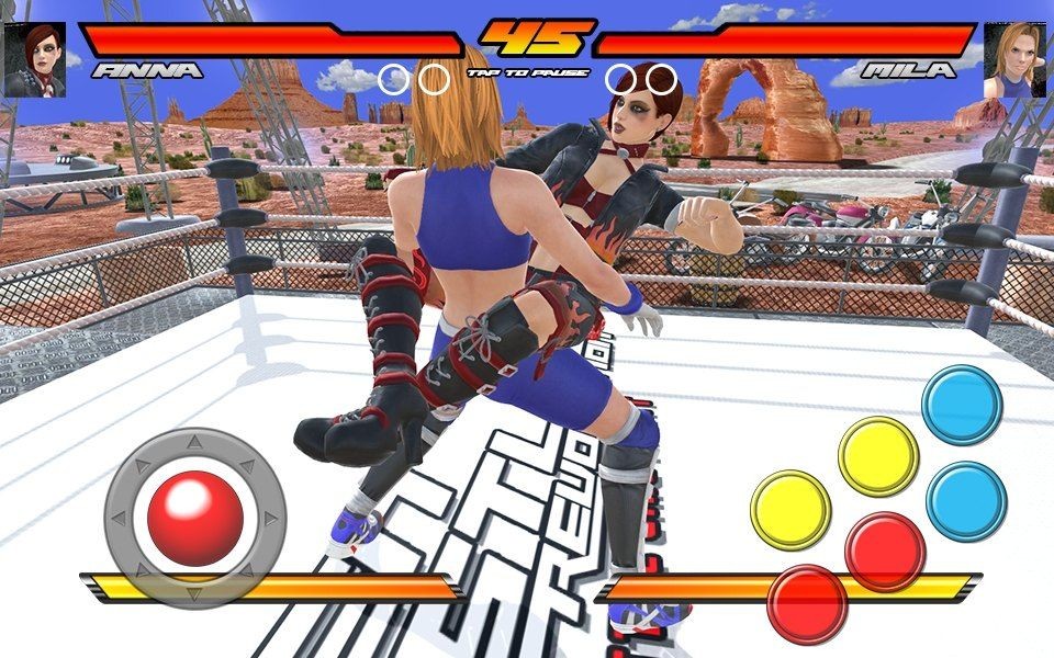 女子摔跤竞技的图册