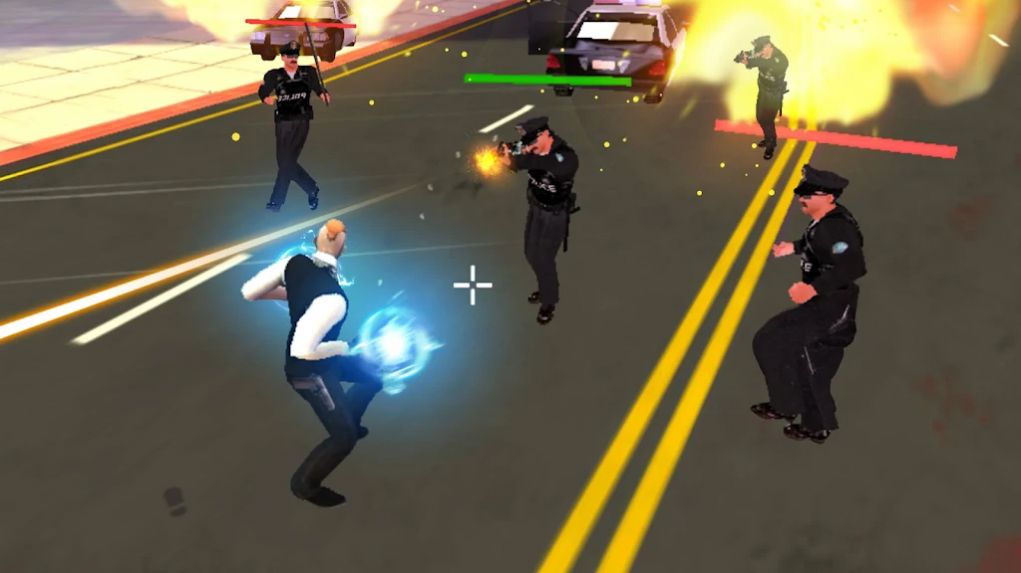 警察绳索英雄城市战斗的图册