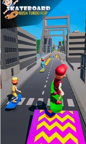 滑板拉什涡轮翻转明星的图册