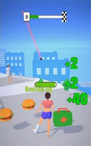 受伤跑步的图册