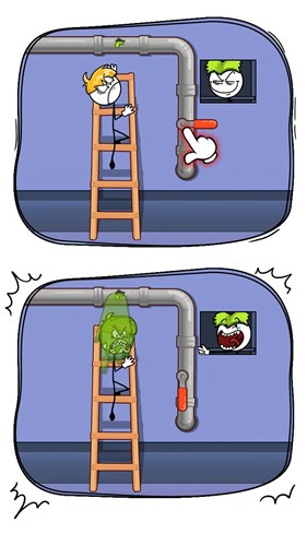 火柴人物理解谜的图册