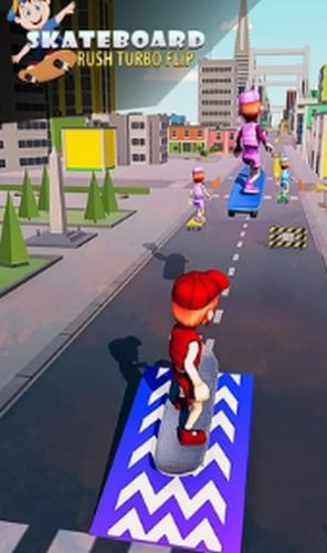 滑板拉什涡轮翻转明星的图册