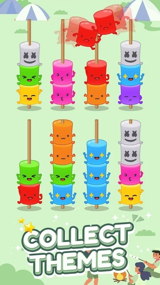 棉花糖排序益智拼图游戏的图册