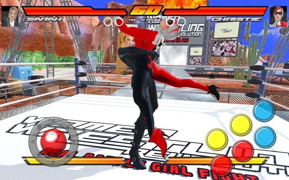 女子摔跤竞技的图册