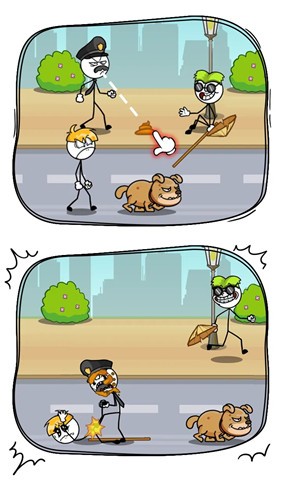 火柴人物理解谜的图册