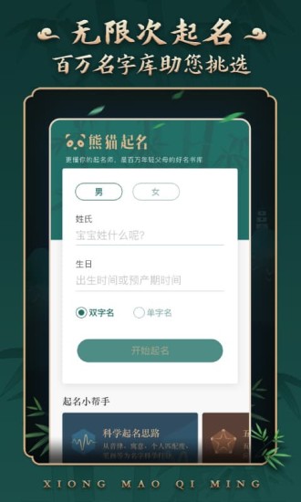 熊猫起名取名(宝宝起名)的图册