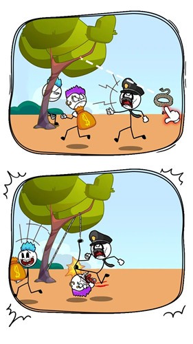 火柴人物理解谜的图册