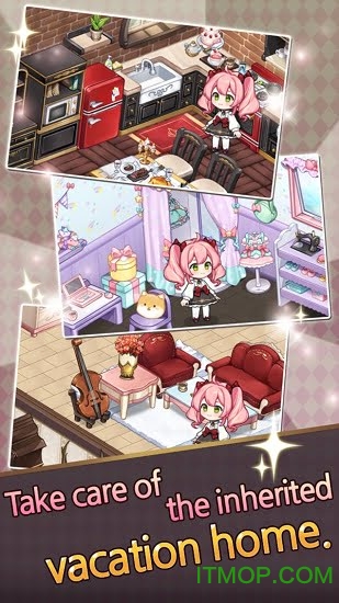 贵族女孩装饰度假小屋的图册