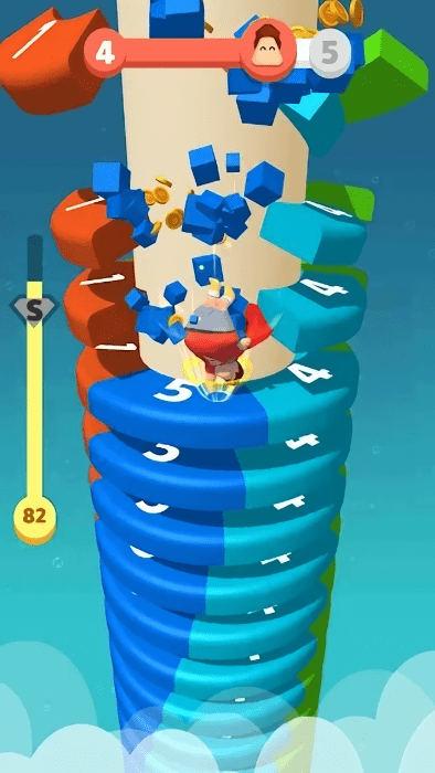 胖子跳螺旋塔游戏的图册