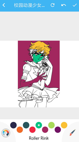校园动漫少女着色游戏的图册