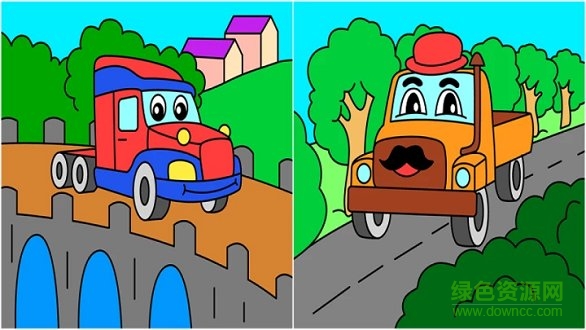 幼儿园宝宝画汽车的图册