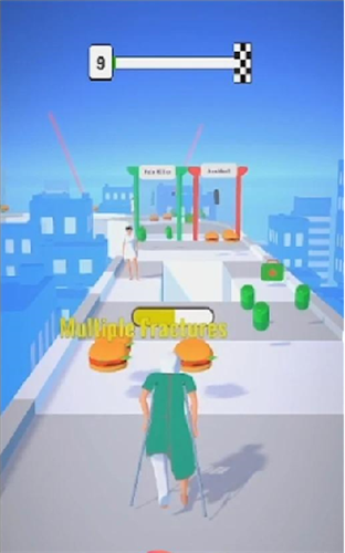 受伤跑步的图册