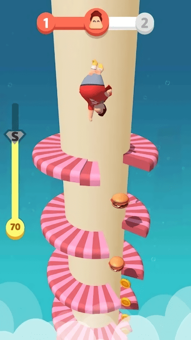 胖子跳螺旋塔游戏的图册