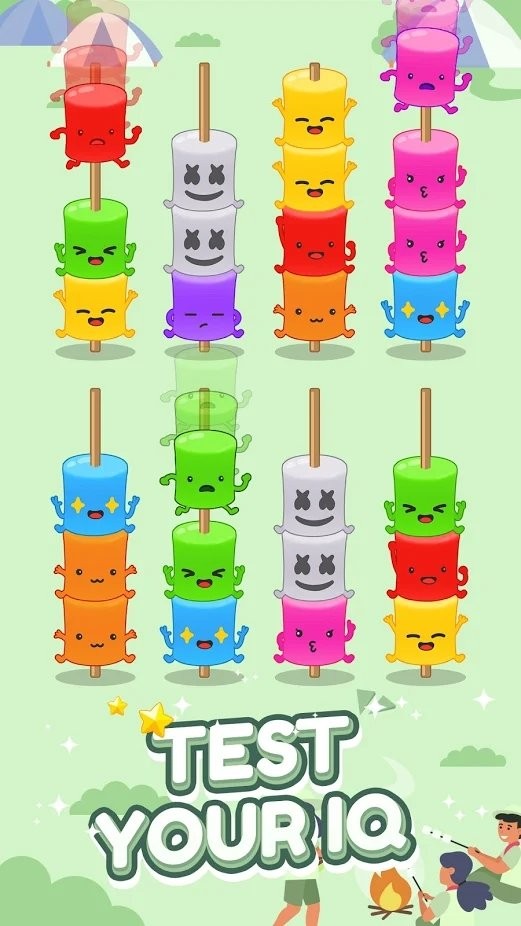 棉花糖排序益智拼图游戏的图册