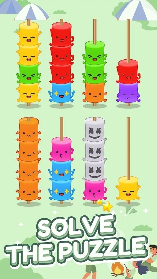 棉花糖排序益智拼图游戏的图册