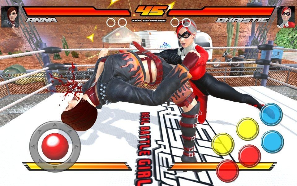 女子摔跤竞技的图册