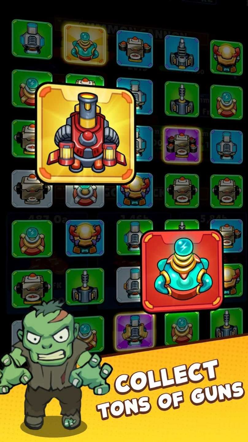 合并大炮空闲僵尸战争的图册