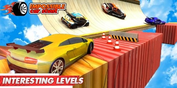 不可能的汽车特技比赛3d游戏(impossiblecarstunts)的图册