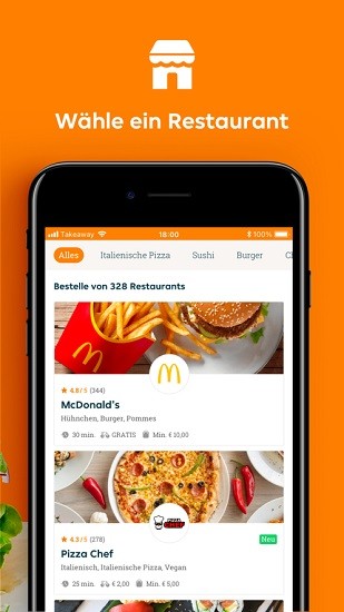 德国外卖lieferando.de的图册