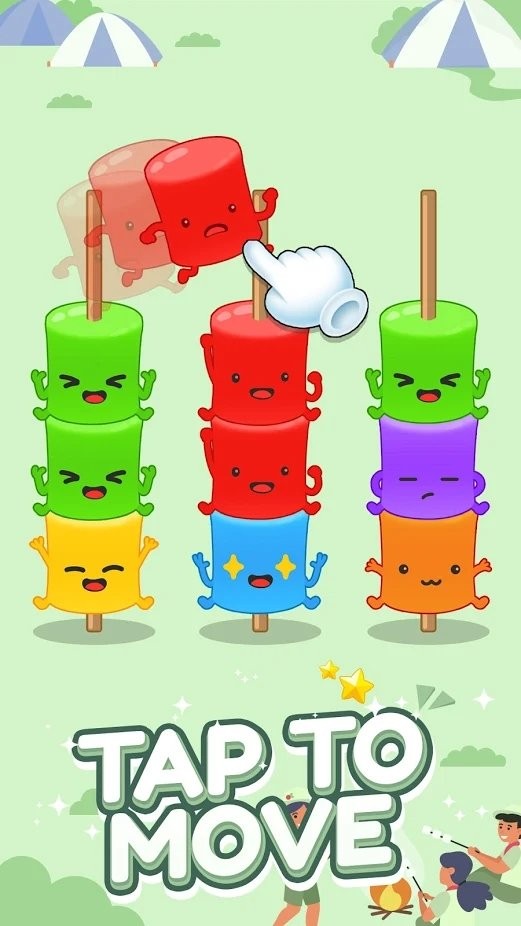 棉花糖排序益智拼图游戏的图册