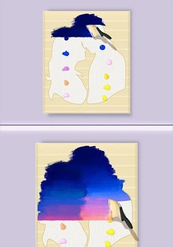 剪影艺术的图册